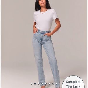 Abercrombie and fitch 90s high rise curve love jeans